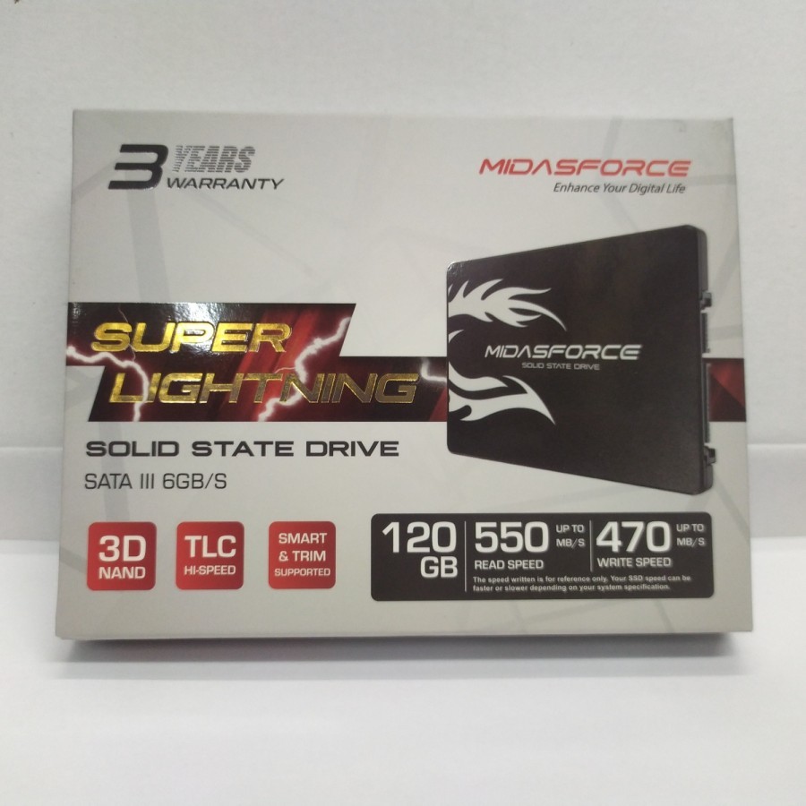 Jual SSD 120 GB MIDAS FORCE SATA III SUPER LIGHTNING Shopee Indonesia