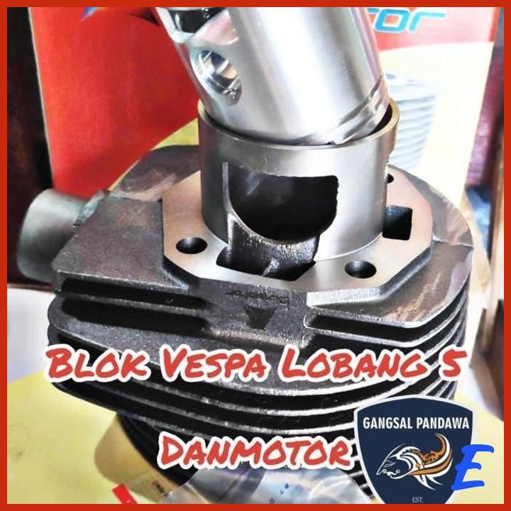 Jual Blok Vespa Set Danmotor Lobang 5 PXE Shopee Indonesia