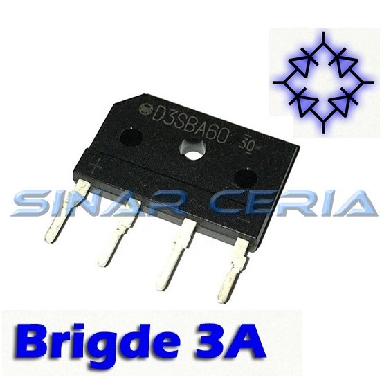 Jual Dioda Jembatan KBP 310 3A 600V Silicon Bridge Rectifier Diode 3A