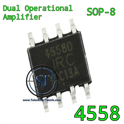 Jual JRC 4558 NJM4558D JRC4558D 4558 SMD 4558D Operational Amplifier