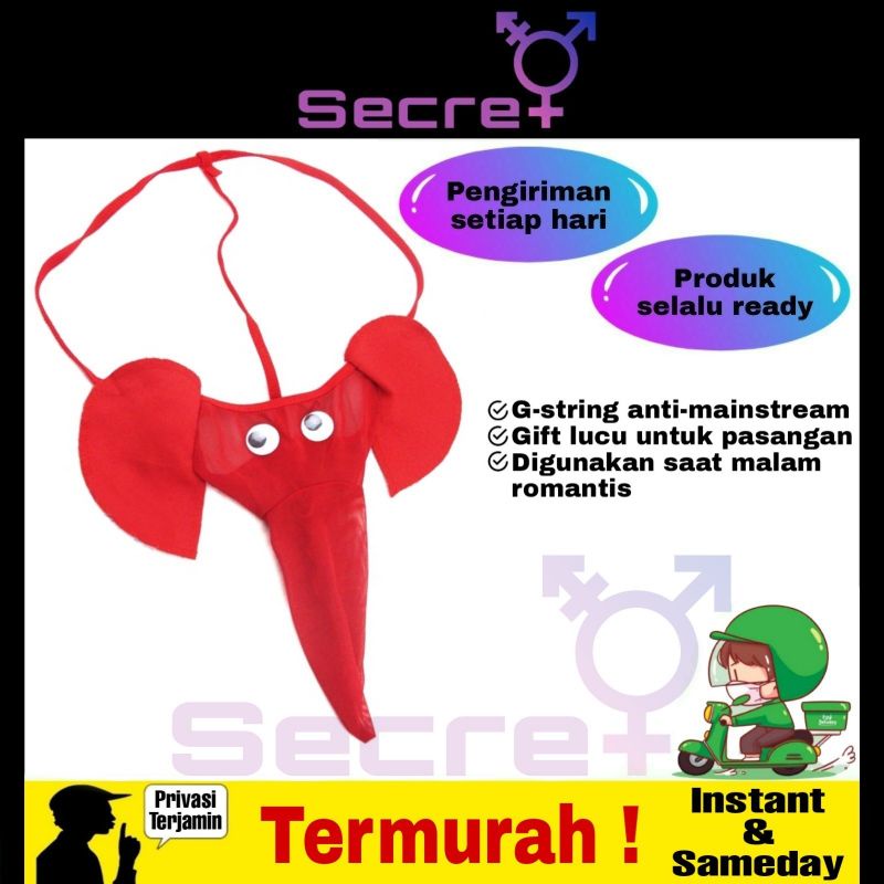 Jual GSTRING ELEPHANT SEXY MAN THONG LINGERIE POLYESTER ORIGINAL