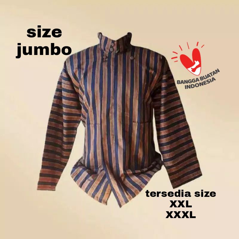 Jual Baju Jawa Lurik Surjan Lurik Dewasa Sorjan Size Jumbo Baju Adat