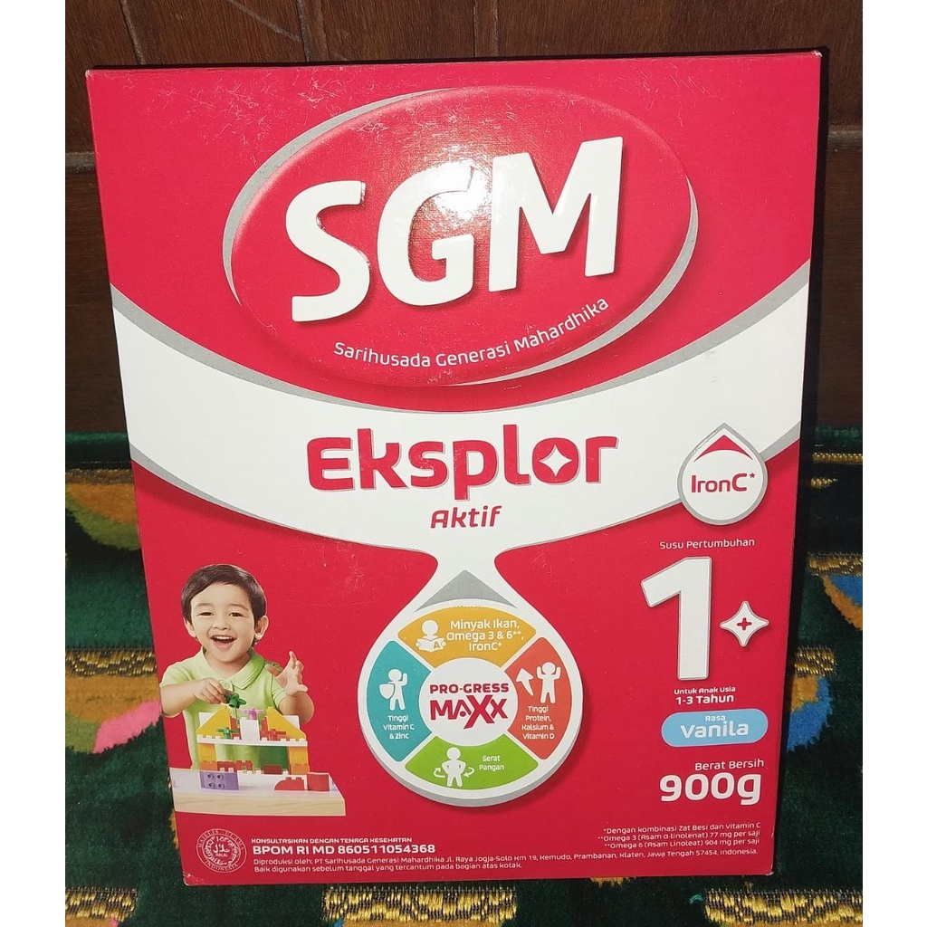 Jual SGM Eksplor Aktif 1 Pro GressMaxx Vanilla 900 Gr Shopee Indonesia