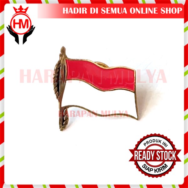 Jual Pin Bros Bendera Merah Putih Pin Bendera Indonesia Bahan Kuningan