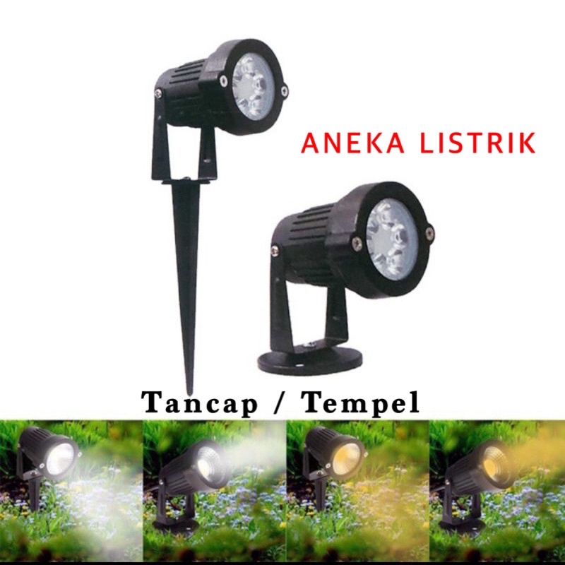 Jual LAMPU TAMAN LED 3 WATT 5 WATT PIRINGAN TANCAP LED SOROT