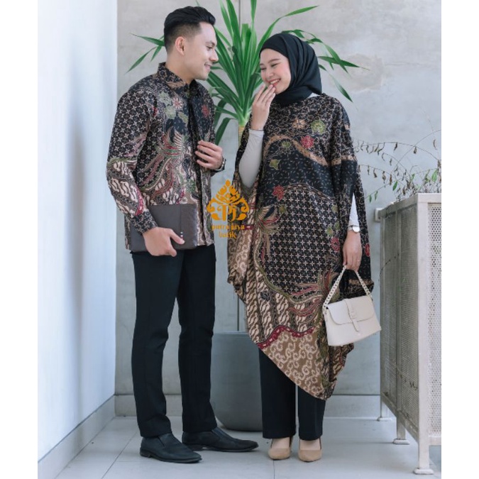 Jual Cpl Cendra Outfit Kondangan Batik Couple Kaftan Paris Hight