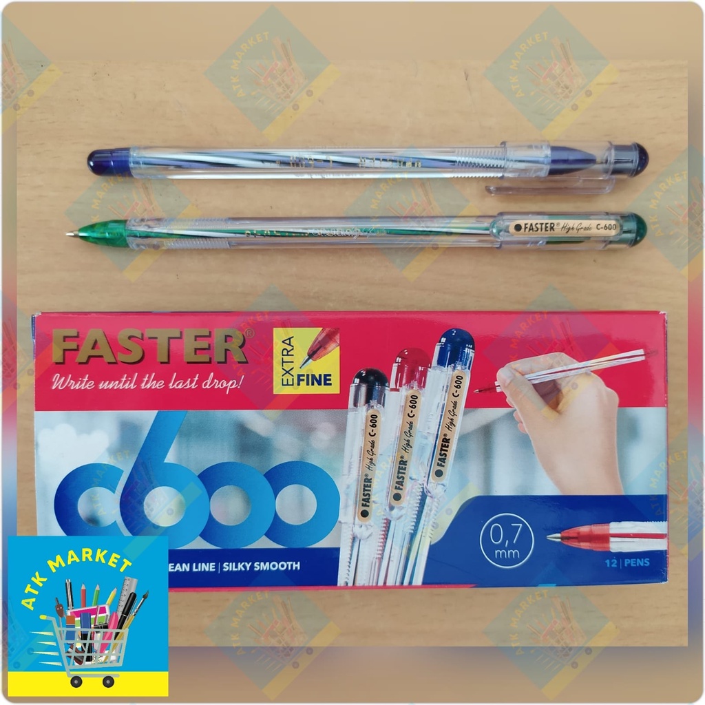 Jual Bolpen Pulpen Bolpoin Ballpoint Faster Hitam C C C