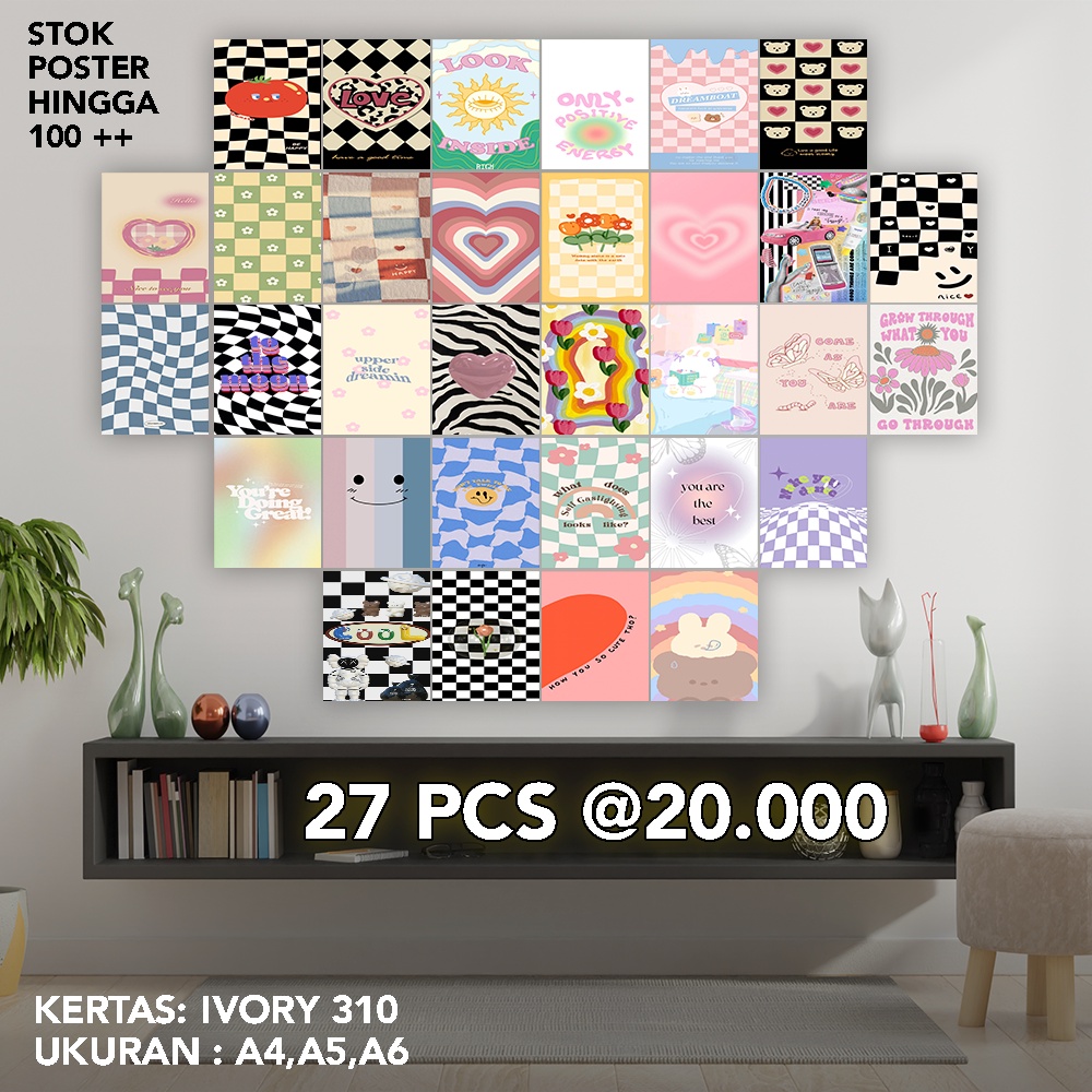 Jual Rha Poster Isi Pcs Colorbox Poster Dinding Aesthetic Poster