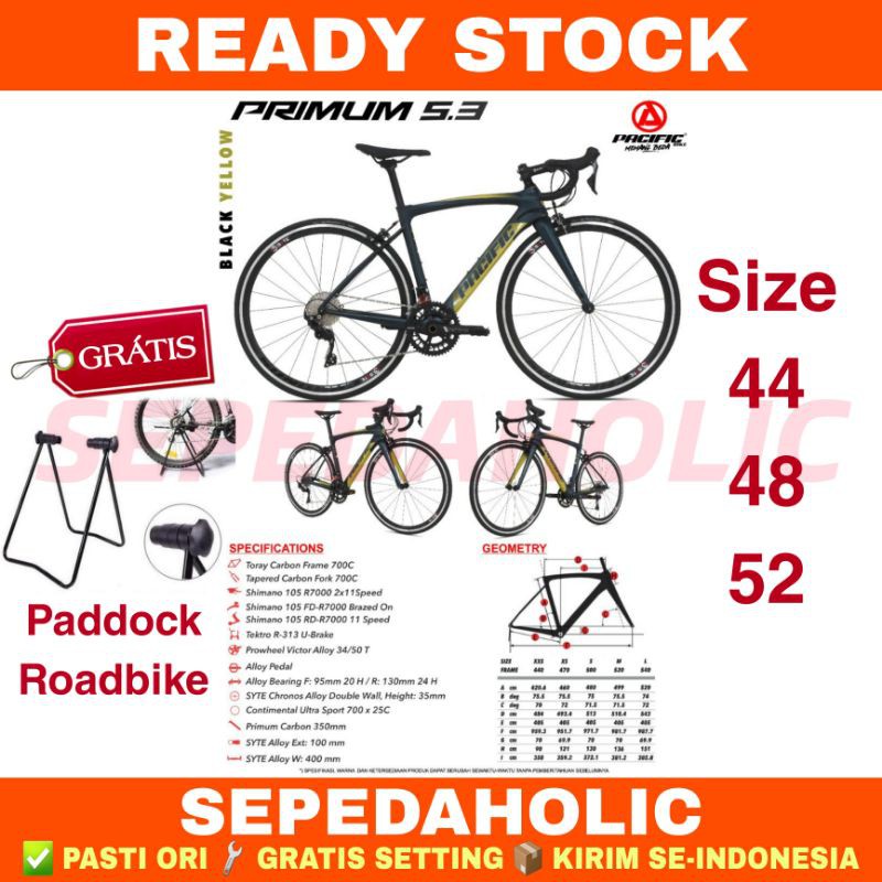 Jual Sepeda Balap Roadbike 700C PACIFIC PRIMUM 5 3 Carbon Shimano 105