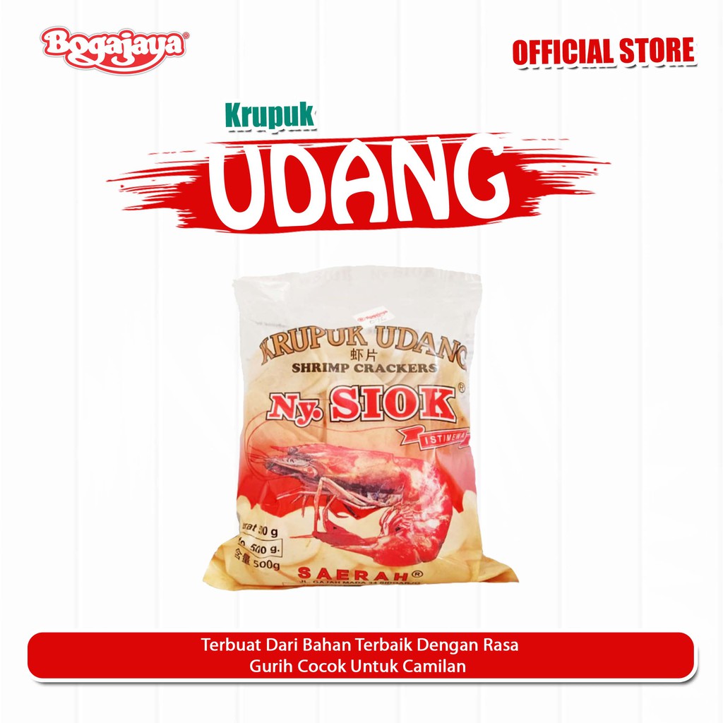 Jual KERUPUK UDANG NY SIOK KHAS SIDOARJO KRUPUK UDANG OVAL 500 GRAM