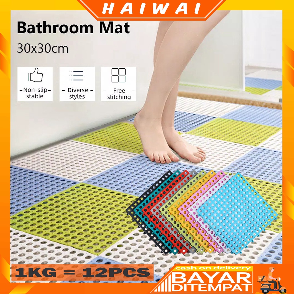 Jual HaiWai COD Karpet Kamar Mandi Alas Kaki Anti Licin Alas Kamar