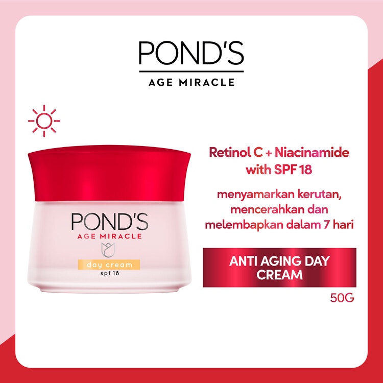 Jual Pond S Age Miracle Hexyl Retinol Niacinamide Day Cream 50gr