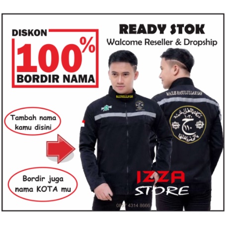 Jual Jaket MR Majelis Rasulullah SAW DARKAH Nahdlatul Ulama NU Bahan