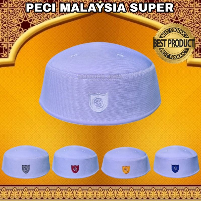 Jual Peci Songkok Kopyah Malaysia Super Bordir Logo Shopee Indonesia