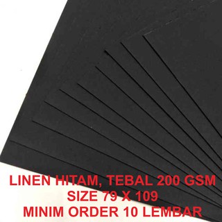 Jual KERTAS HITAM LINEN UKURAN 90 X 109 TEBAL 200 GSM Shopee Indonesia