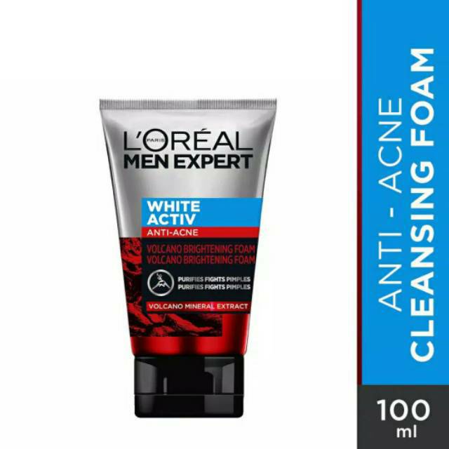 Jual LOreal Paris Men Expert White Active Red Volcano Foam 100 ML