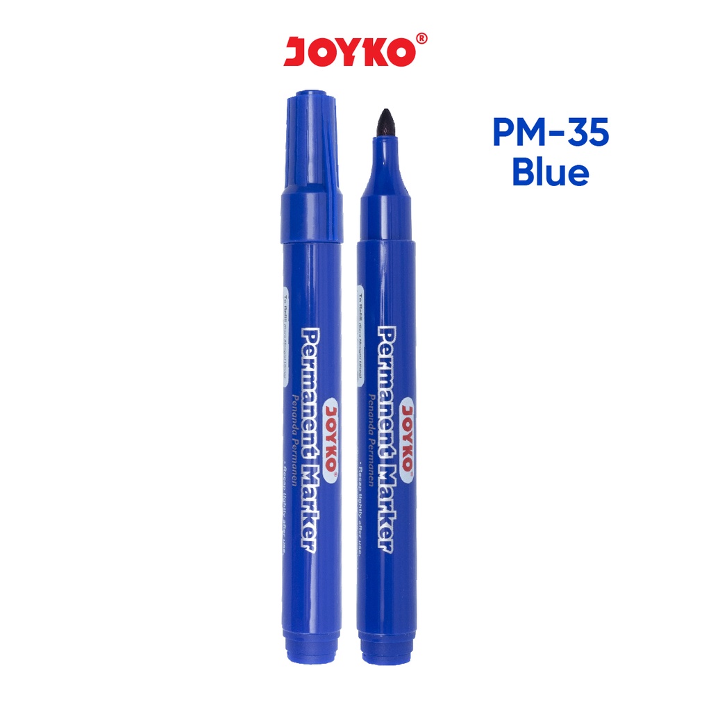 Jual Permanent Marker Spidol Permanen Round Tip Joyko Refillable