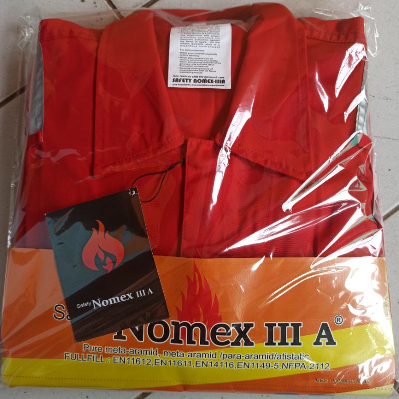 Jual Coverall Wearpack NOMEX IIIA MERAH Baju Terusan Safety Tahan Api