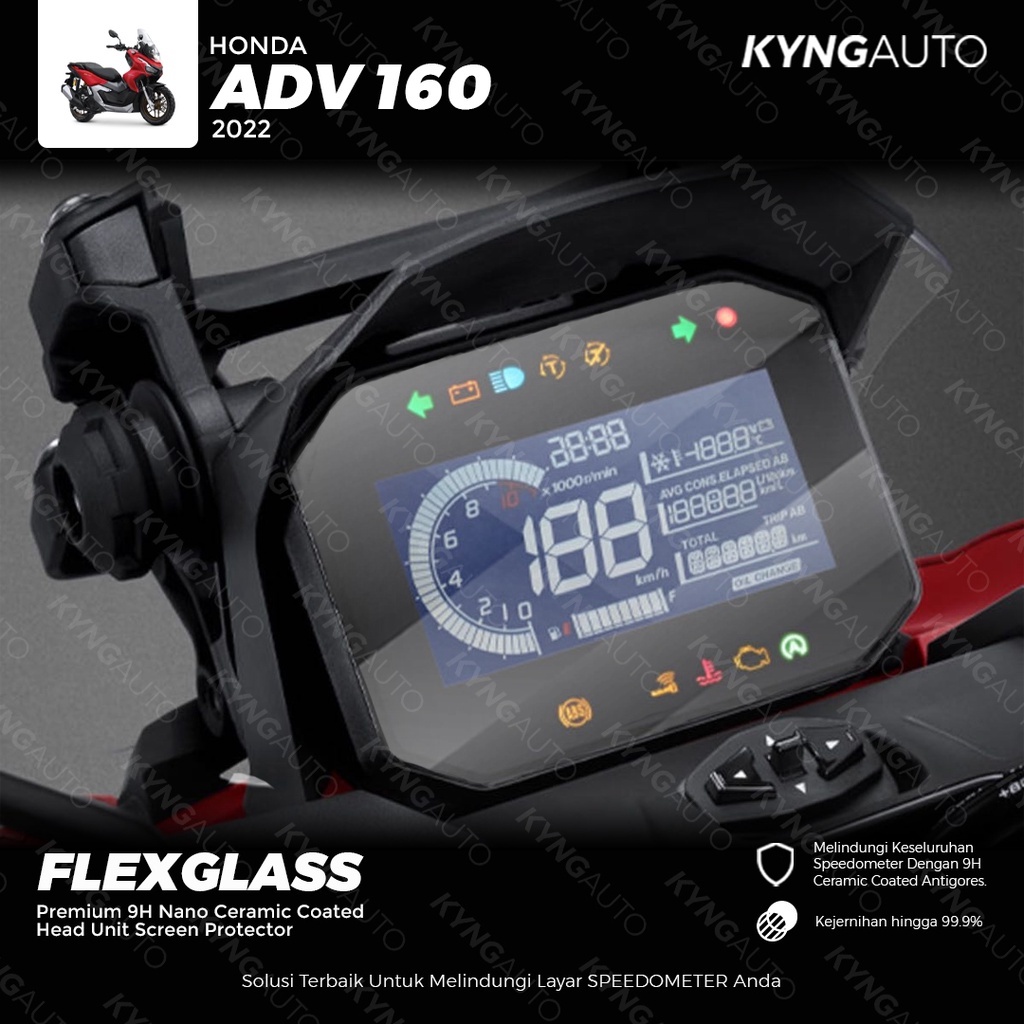 Jual Anti Gores Flexglass Nano Glass Original H Layar Speedometer