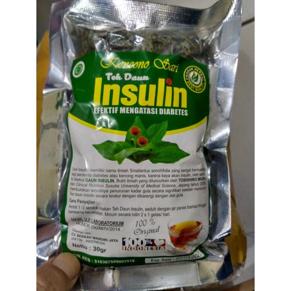 Jual Teh Daun Insulin Diabetes Kencono Sari Bermanfaat Sebagai Obat