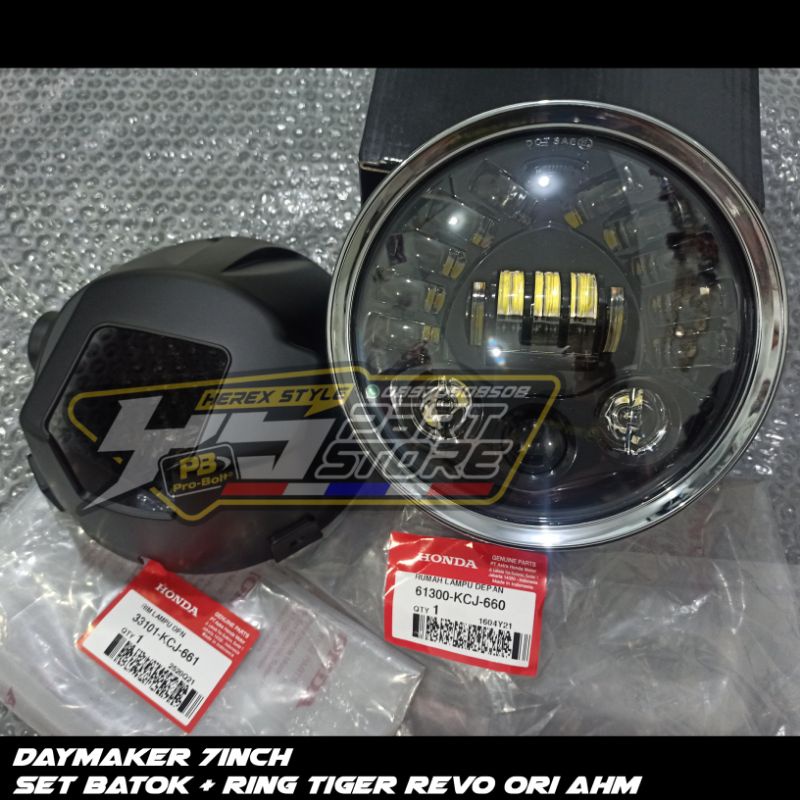 Jual Lampu Daymaker Tiger Revo Inch Set Batok Ori Ahm Shopee Indonesia