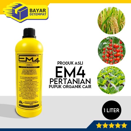 Jual Pupuk Organik EM4 KUNING Pertanian 1 Liter Tanaman EM 4 Cair