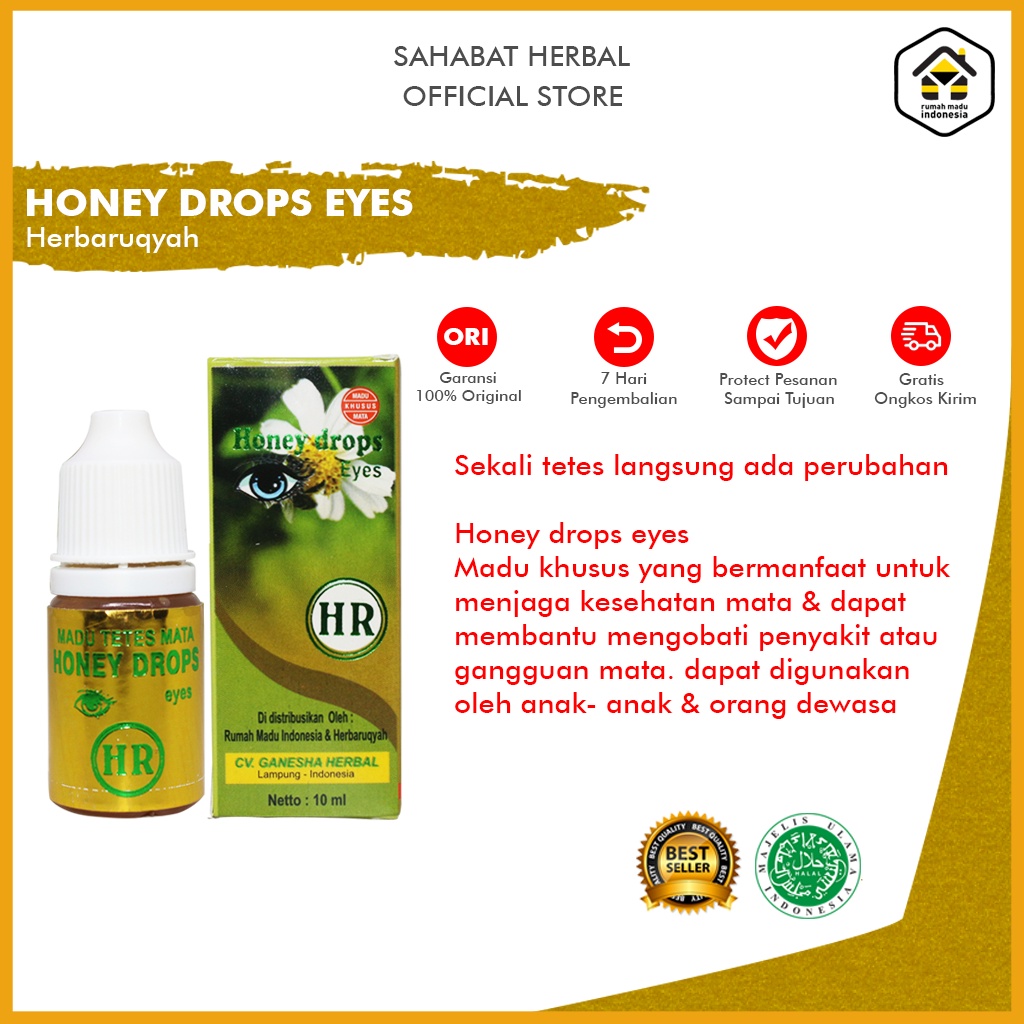 Jual Honey Drops Eye Obat Tetes Mata Minus Katarak Herbal Tetes Mata