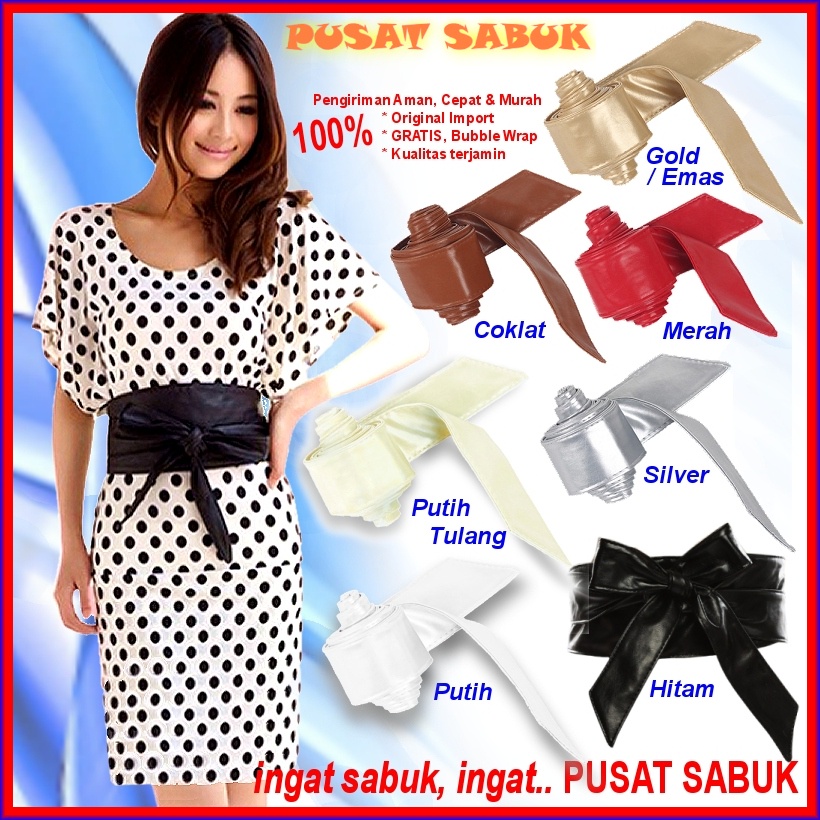 Jual Gesper Lebar Sabuk Ikat Pinggang Belt Wanita Korea Obi Fashion