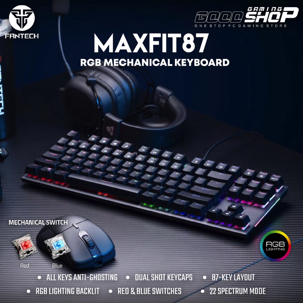 Jual Fantech Maxfit Mk Mk Rgb Tkl Mechanical Gaming