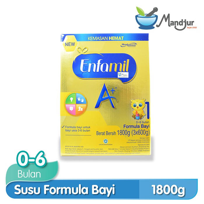 Jual Enfamil A Tahap 1 Susu Formula Bayi Plain 1800 Gr Shopee Indonesia