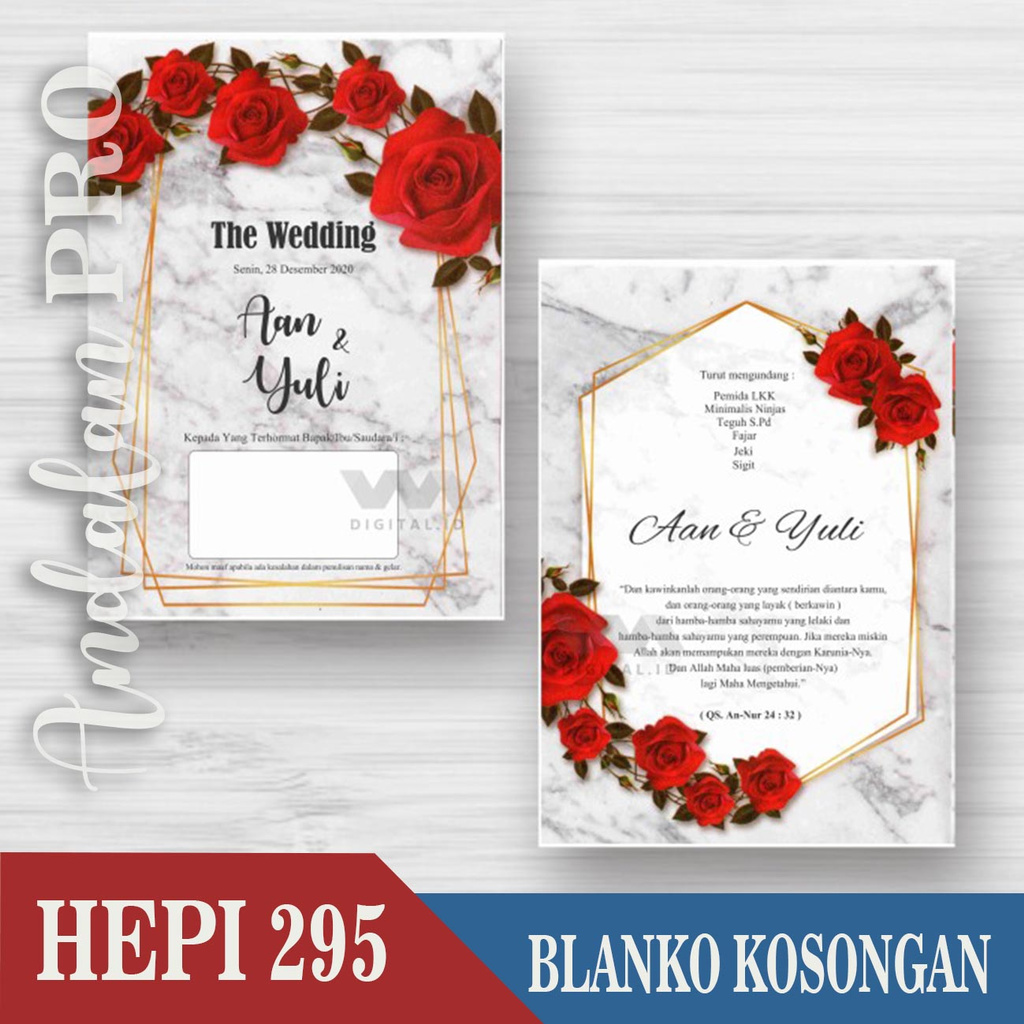 Jual Hepi Blanko Kosong Blanko Undangan Kosongan Harga