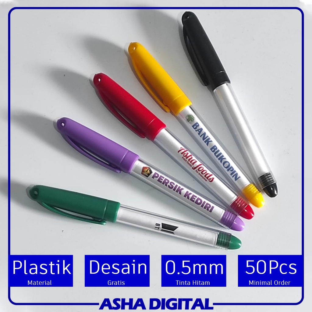 Jual Pulpen Promosi Souvenir Bolpoin Custom Logo Tulisan Ballpoint