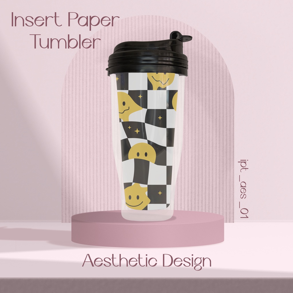 Jual Tumbler Insert Botol Minum Paper Custom Aesthetic Desain