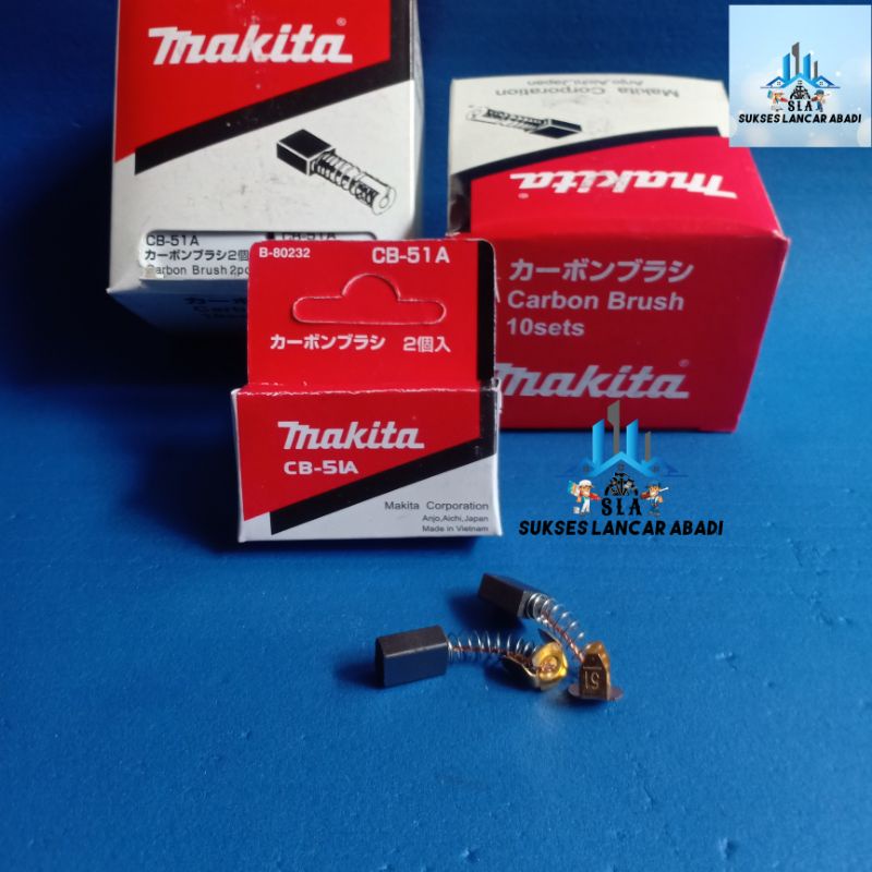 Jual Carbon Brush Spul Arang Makita Cb A Harga Perkotak Isi Set