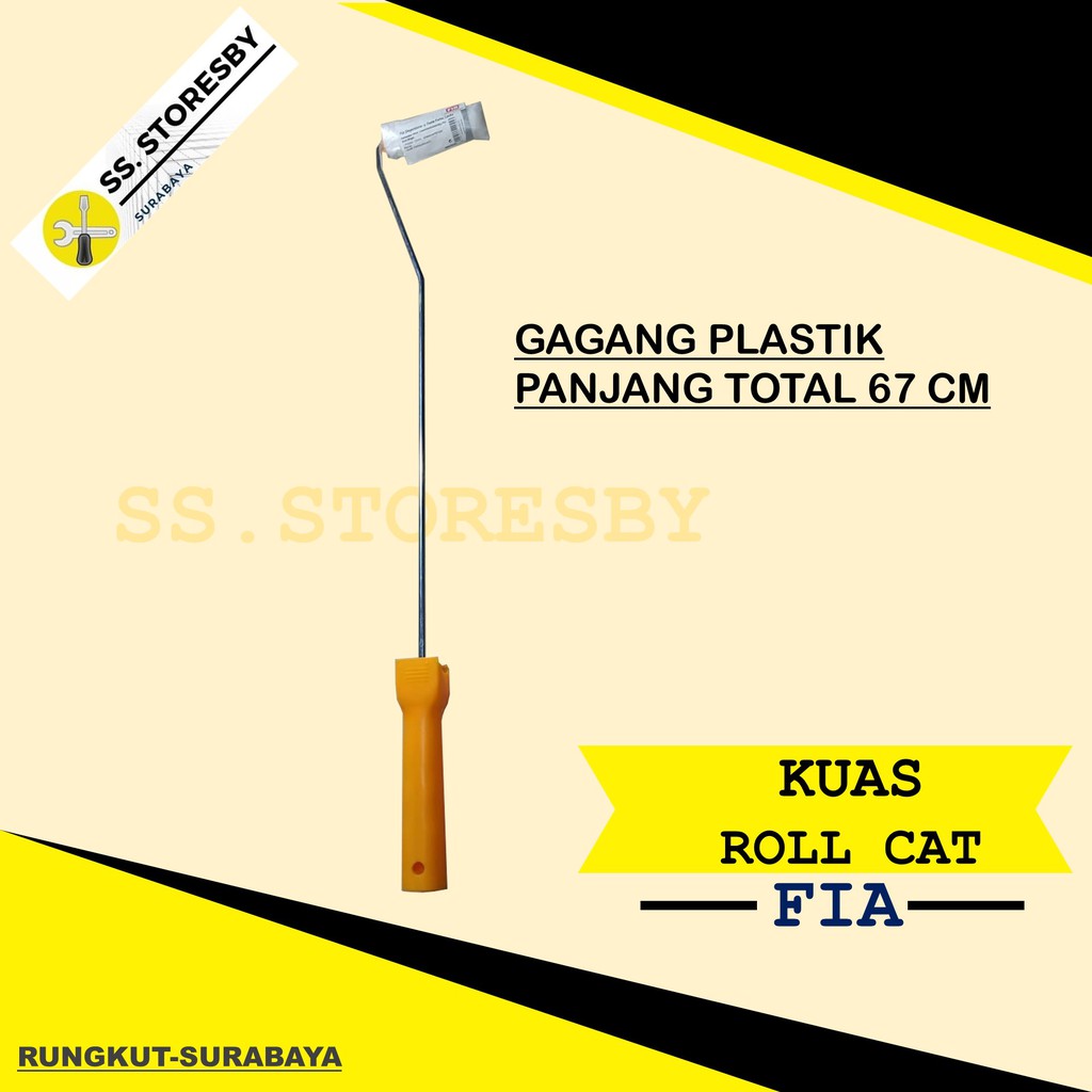 Jual Gagang Kuas Roll Kapal Fia Stik Bulu Kuas Rol Cat Tangkai Kuas