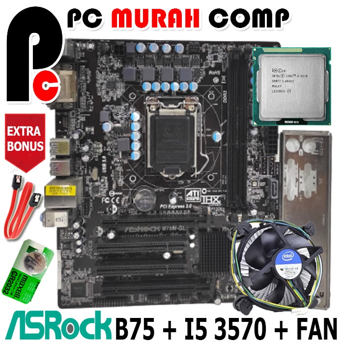 Jual Paket Mainboard I Mobo Motherboard Soket B Merk Asrock I