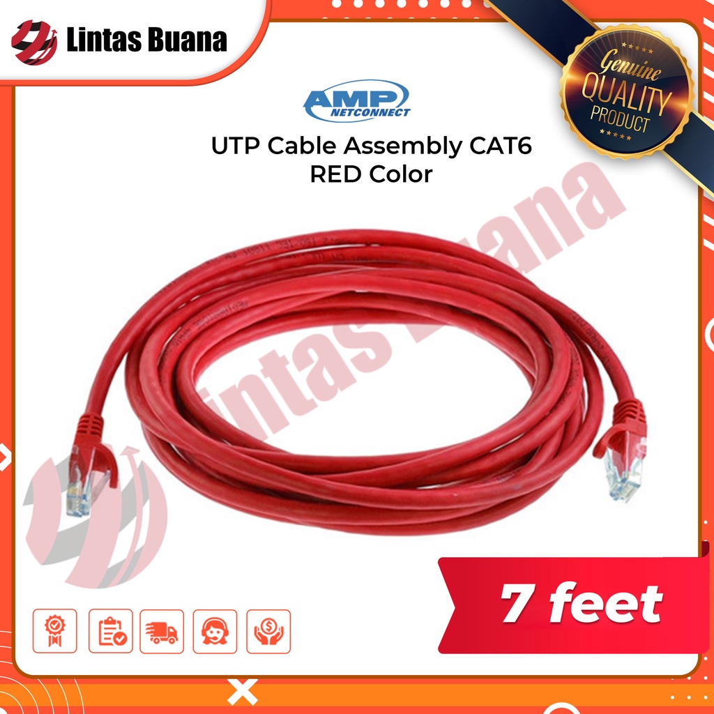 Jual Kabel Utp Cat Feet Patchcord Cat Ft Kabel Lan Cat Red Color