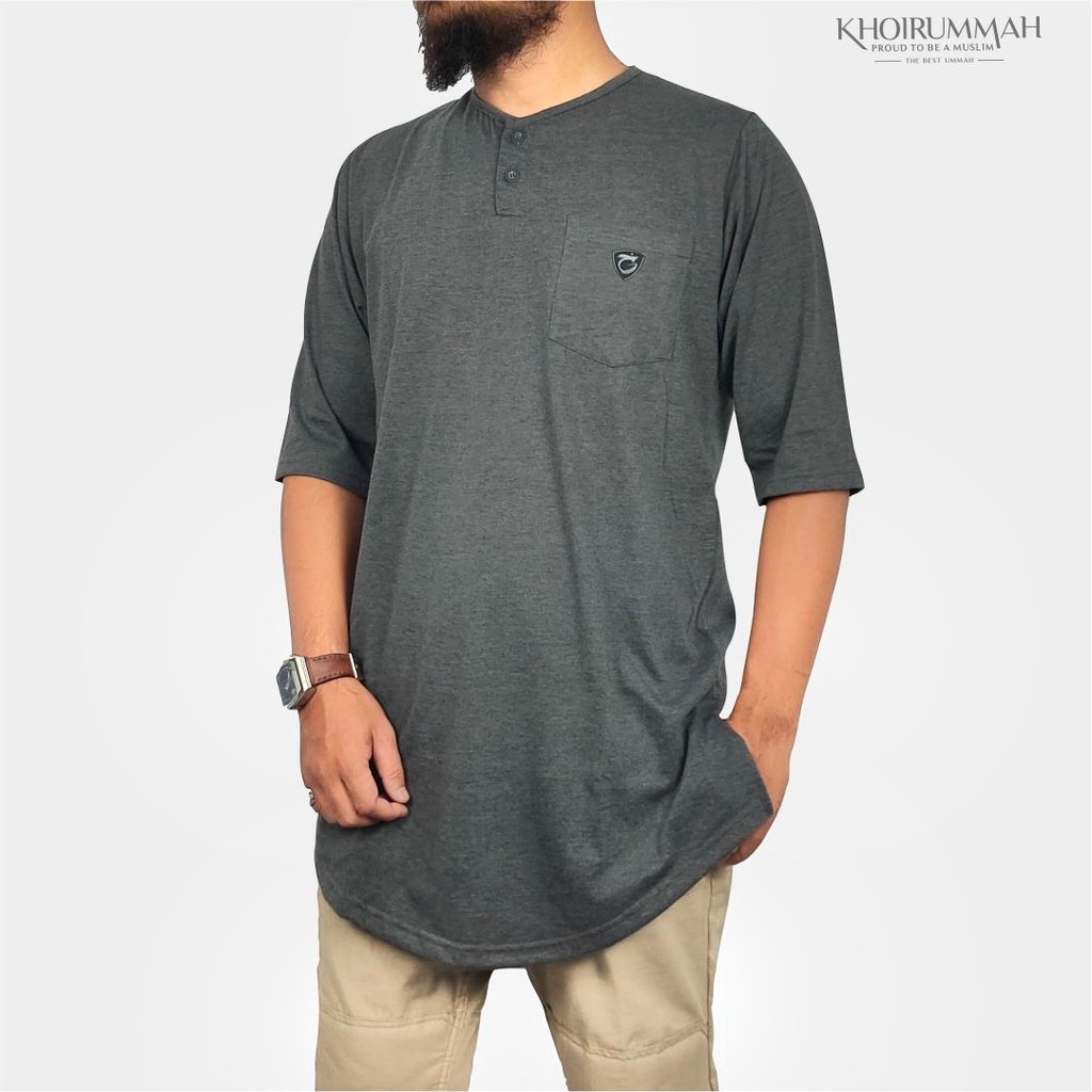 Jual Kurta Pakistan Bahan Kaos Lengan Baju Koko Muslim Modern