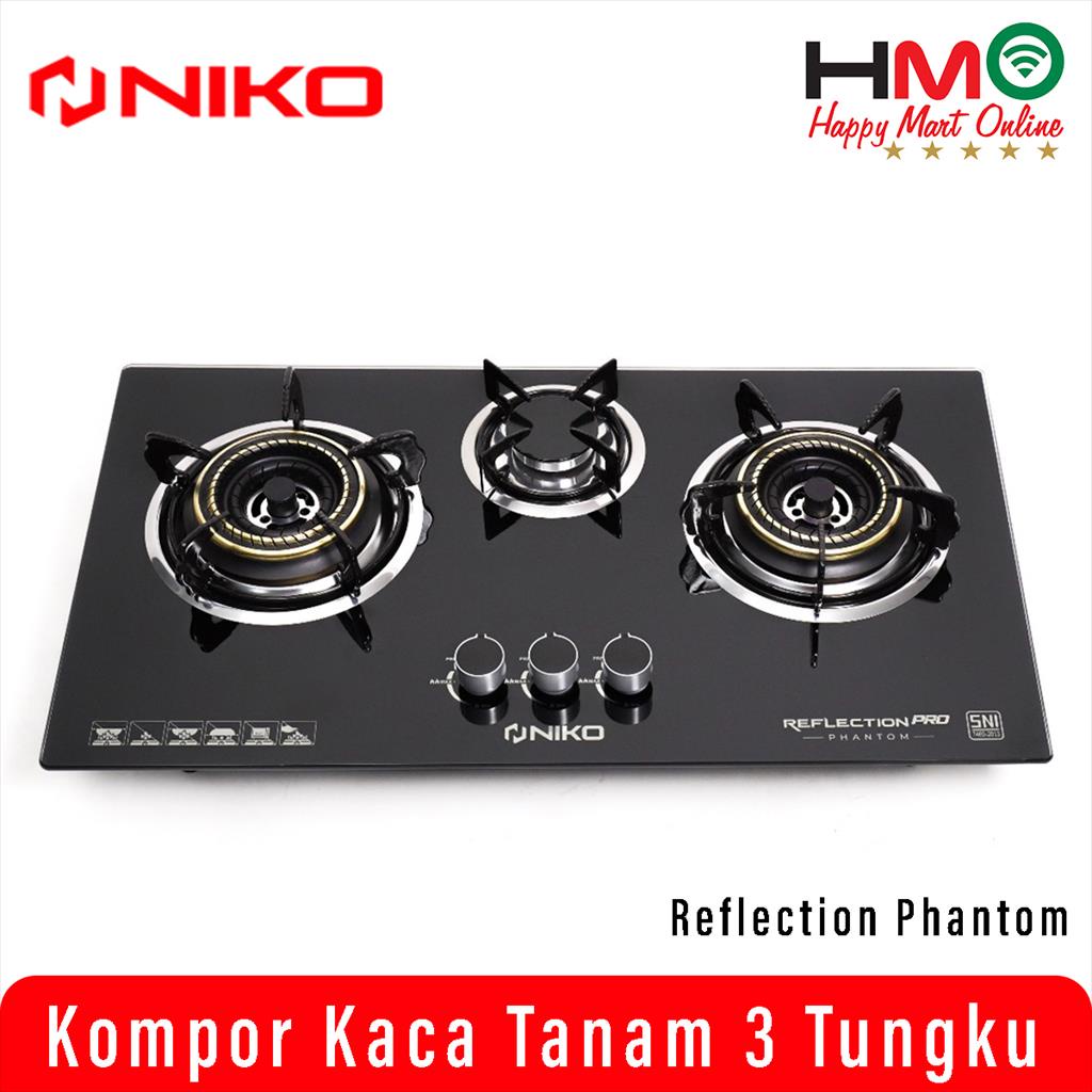 Jual Niko Kompor Kaca Tanam Hitam Tungku Niko Reflection Pro Phantom