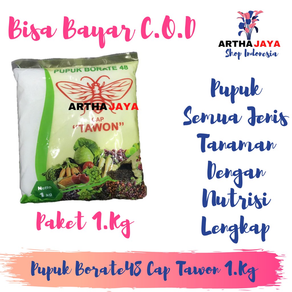 Jual Pupuk Borat48 Cap Tawon 1 Kg Pupuk Borate Pupuk Tanaman