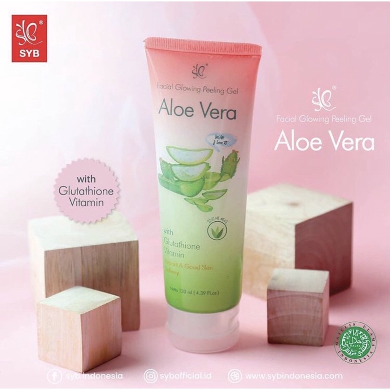 Jual SYB Facial Glowing Peeling Gel Aloe Vera Shopee Indonesia