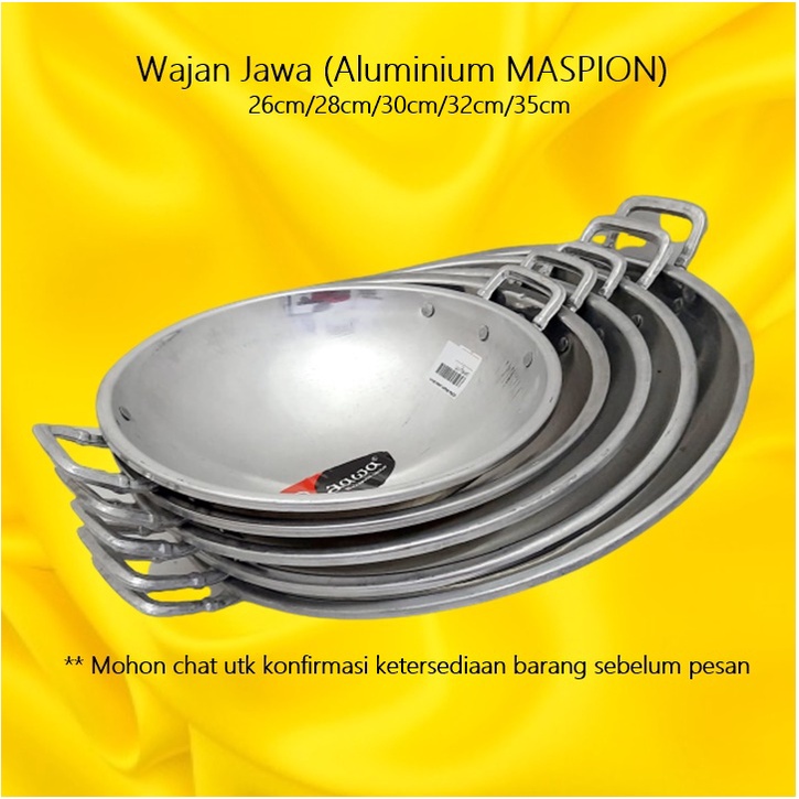 Jual Wajan Jawa Wajan Penggorengan Aluminium Tradisional Maspion Ukuran