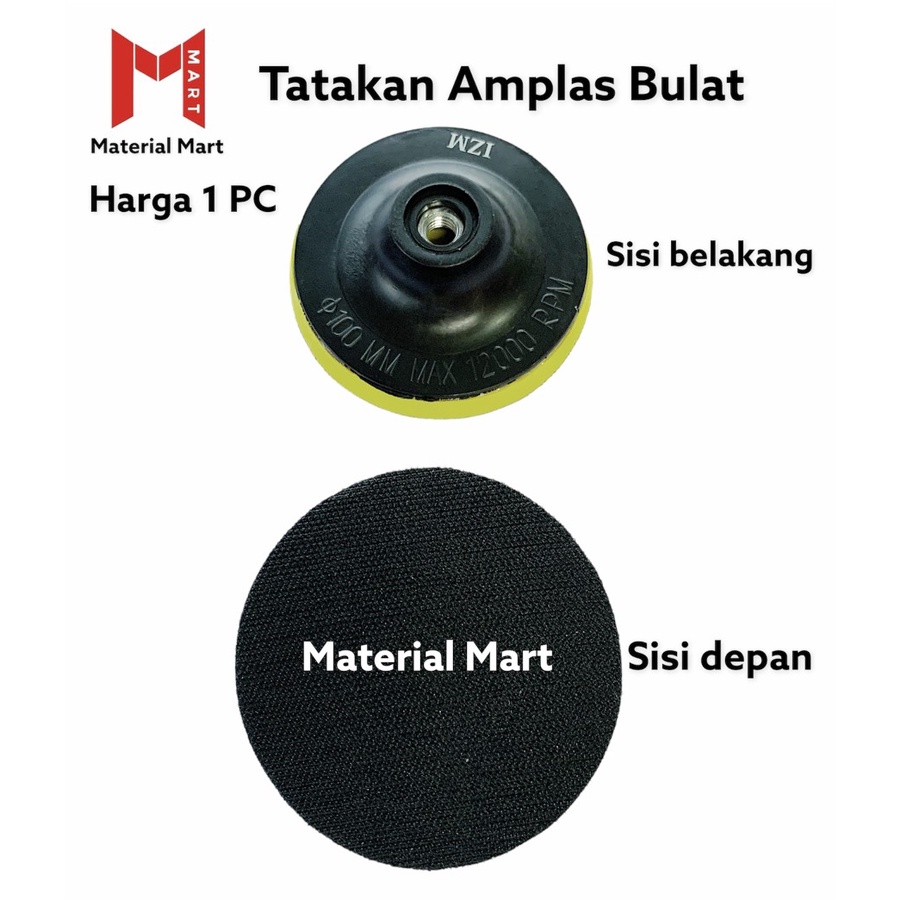 Jual Tatakan Amplas Velcro Inch Piringan Bulat Tempel Sanding