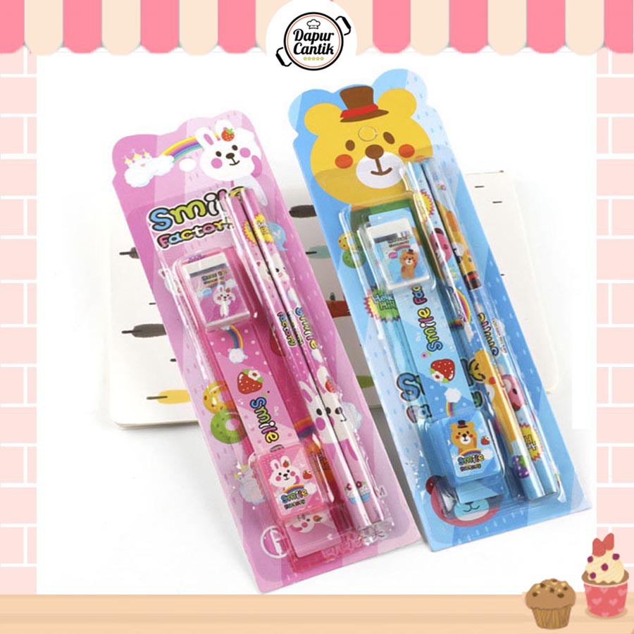 Jual DapurCantik Mini Stationary Set Set Alat Tulis Sekolah 5 In 1