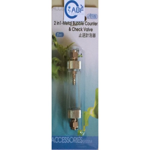 Jual Unik Ista Metal Bubble Counter N Check Valve CO2 For Aquascape