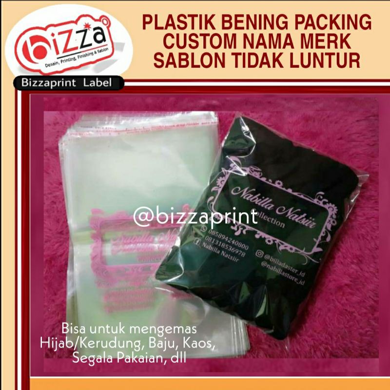 Jual Plastik Nama Plastik Opp Packing Baju Hijab Jilbab Kaos Baju