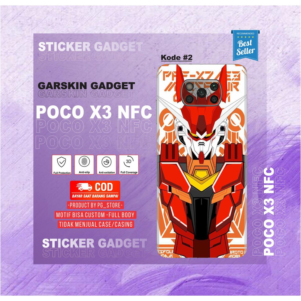 Jual Garskin Poco X Nfc Sticker Gadget Motif New Gundam Isi Pcs