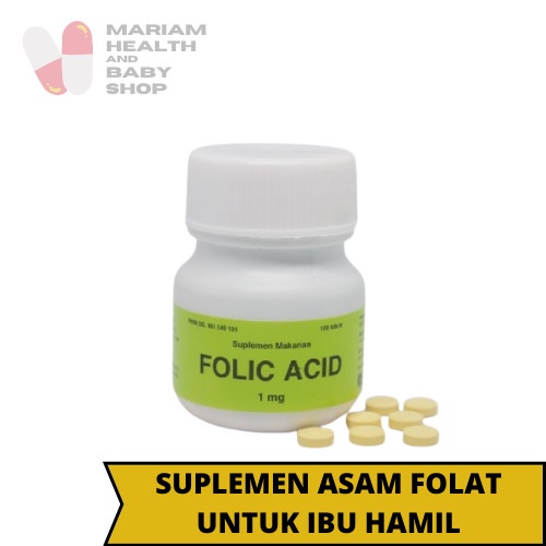 Jual Folic Acid 1 Mg Botol Isi 100 Tablet FM Suplementasi Asam Folat