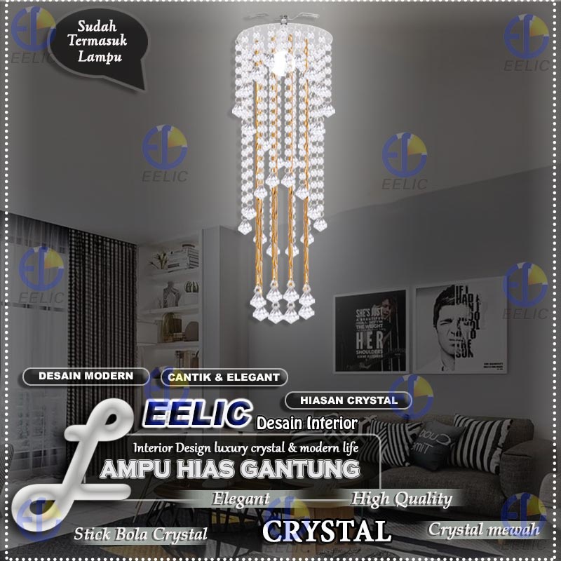 Jual EELIC LHG 236 Lampu Hias Gantung Akrilik Transparan Mank Crystal