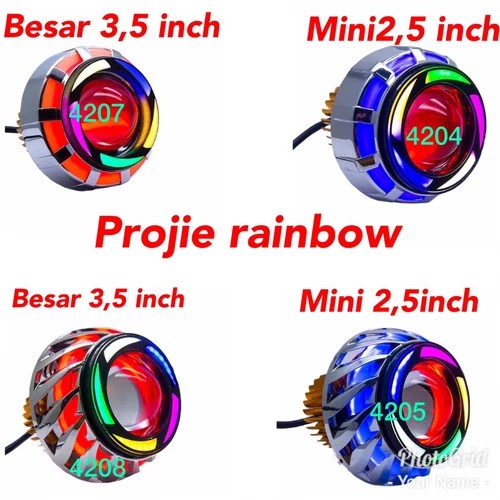 Jual Lampu Projie U27R Mini Dan Besar RBR BRB Rainbow 3 Inch Angel